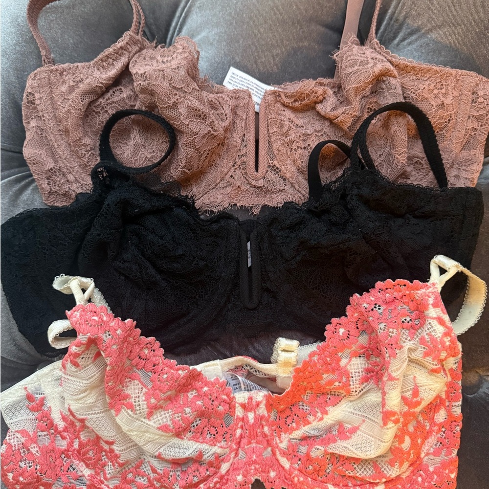 Black and Brown Bandeau Set Intimates & Sleepwear